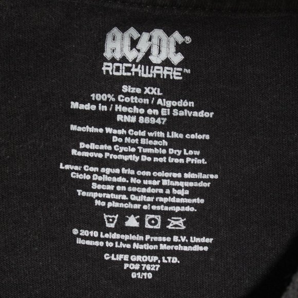 AC / DC BACK IN BLACK Tee - Picture 3 of 7
